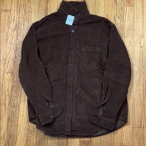 Free People Women’s M Button-down Corduroy Shirt NEW